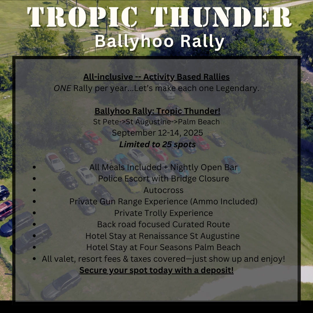 Ballyhoo Tropic Thunder Rally - September 12-14th 2025